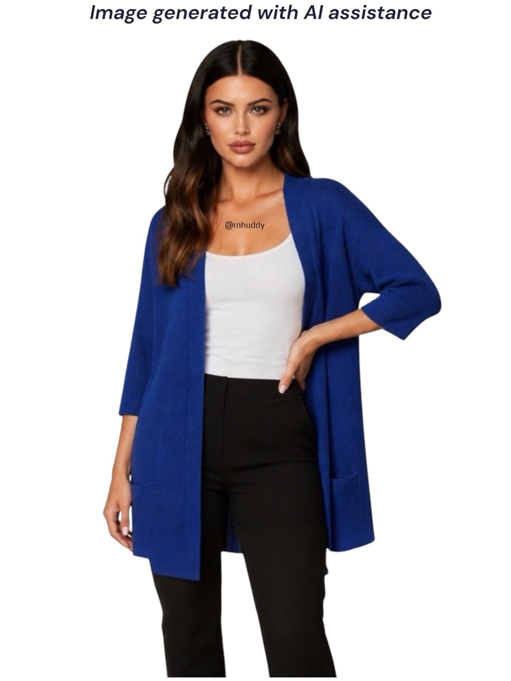 MASAI M electric blue open boucle Jarmis cardigan jacket